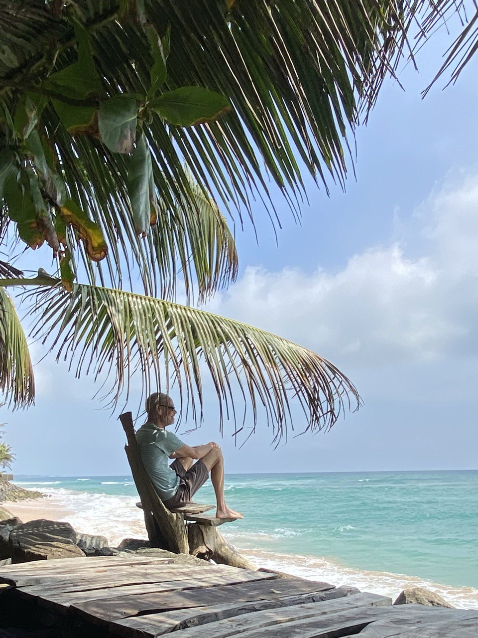 Me slaving over a hot afternoon, Sri Lanka