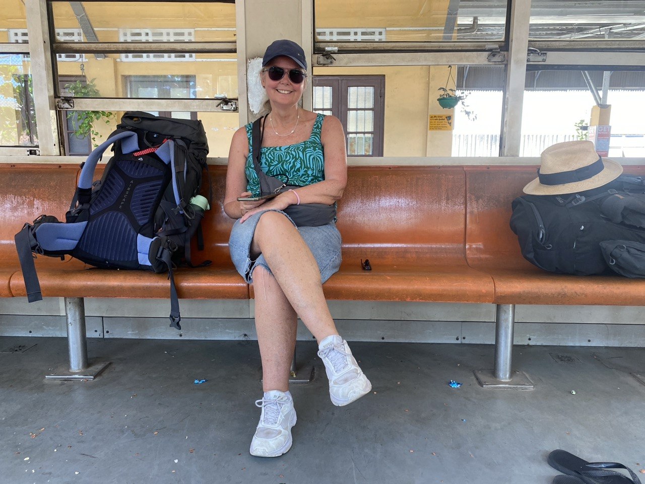 Virle on a train, Sri Lanka