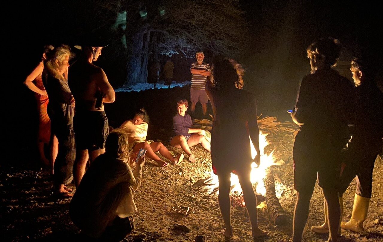 Beach blaze from Village Stay, Delft Island, Sri Lanka