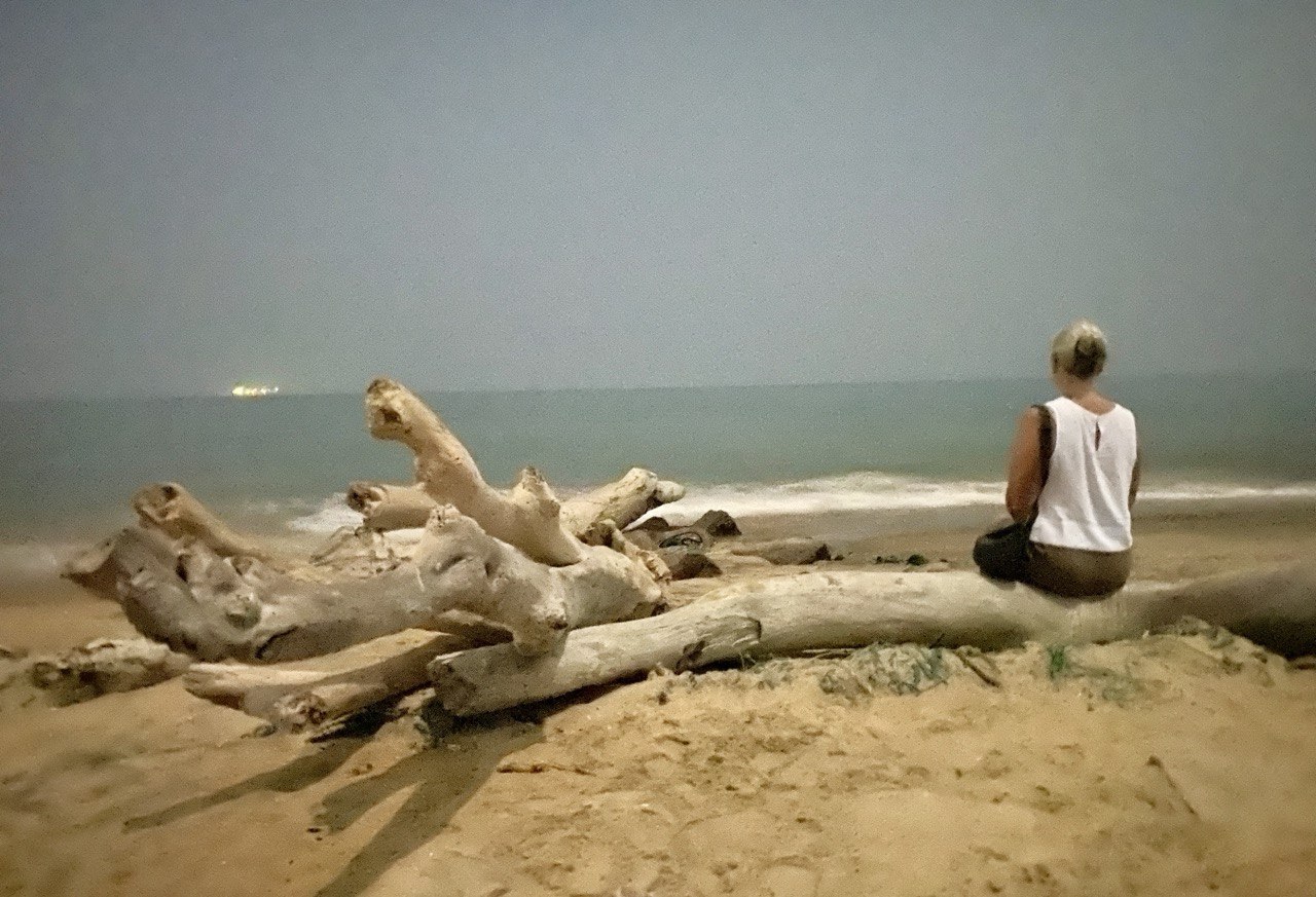 Kalpitiya beach by moonlight, Sri Lanka